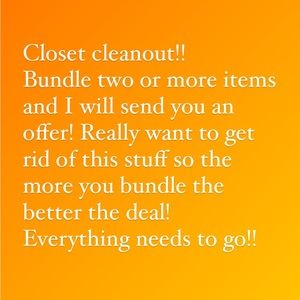 Everything’s gotta go!!